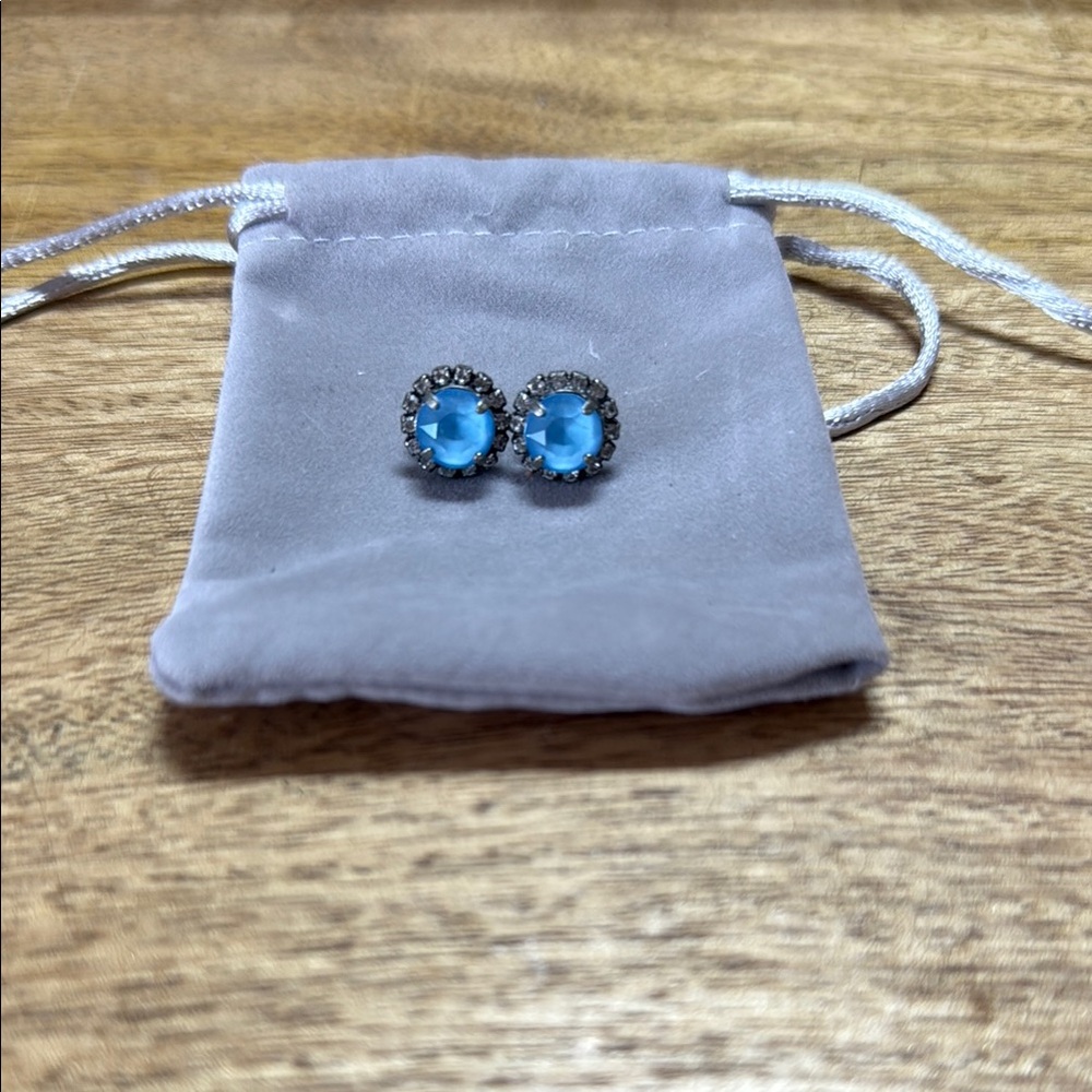 Sabika Blue Stud Earrings